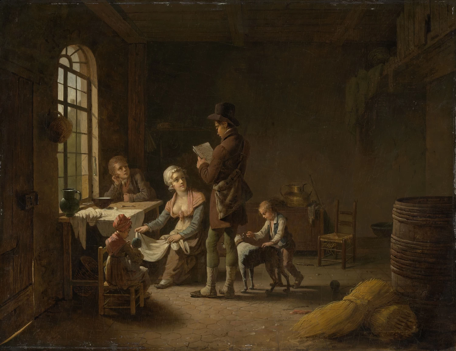 Michel Martin Drolling-78-La lettera - Clark Art Institute